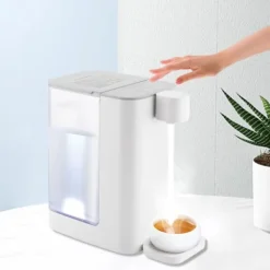 Vattenkylare-Varmvattendispenser - Varmvattenautomat - 3 L - 2000 W - 5 Temperaturlägen - Snabb Uppvärmning - Temperaturkontroll - För Kaffe Te Mjölk - Vit