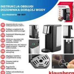 Varmvattendispenserfördelare 2,5L KLAUSBERG KB-7877