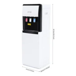 Vattenautomat - Golvstående vattendispenser - Bottenmatad - Kallt 10–15°C, varmt 85–95°C - 500W/90W - 220V - Vit