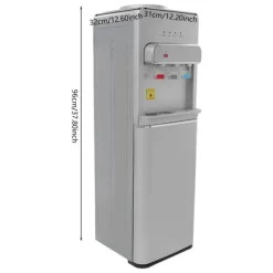 Vattenautomat, Bottenlastad Design, Varma och Kalla Vattenutlopp,Silver