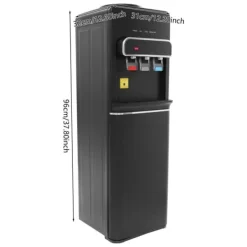 Vattenkylare-Vattenautomat, Bottenlastad Design, Varma och Kalla Vattenutlopp,Svart