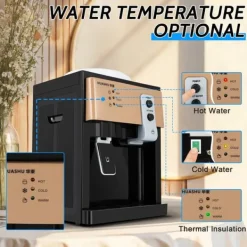 Vattenkylare-Vattenautomat, Fristående Varm & Kall, Kompakt Bänkmontage Modell,Champagne