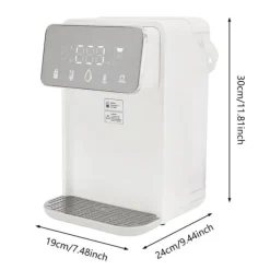 Vattenkylare-Vattenautomat, Omedelbar Varmt Vatten, Digital Temperaturkontroll,220V, VIT, EU