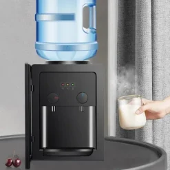 Vattenkylare-Vattendispenser - Bänkmodell - Varmt/Kallt Vatten - Spänning 220V 50Hz - 550W Värme, 75W Kyla - Flöde 4 L/h ≥90°C, 1 L/h ≤15°C - Svart