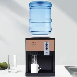 Vattendispenser - Bordsvattenkylare - Varm/Kall - Snabb Kylning & Uppvärmning - Tryckknapp - Kompakt - 3,5–18,9 L