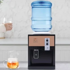 Vattendispenser - Bordsvattenkylare - Varm/Kall - Snabb Kylning & Uppvärmning - Tryckknapp - Kompakt - 3,5–18,9 L