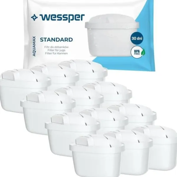 Vattenfilter-Vattenfilter - WESSPER - Wessper för Brita Maxtra - Paket med 12 - 150 Liter - Vit