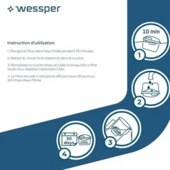 Vattenfilter-Vattenfilter - WESSPER - Wessper för Brita Maxtra - Paket med 12 - 150 Liter - Vit
