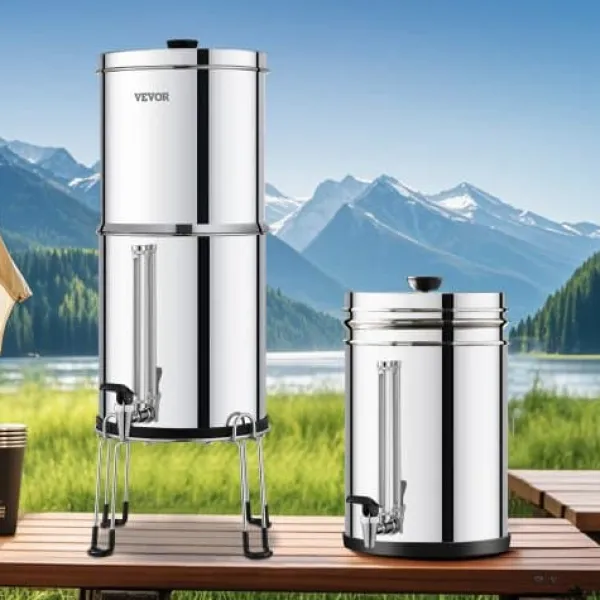 Vattenfiltersystem, 28.5x49.5 cm, rostfritt stål