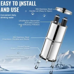 Vattenfiltersystem, 28.5x49.5 cm, rostfritt stål