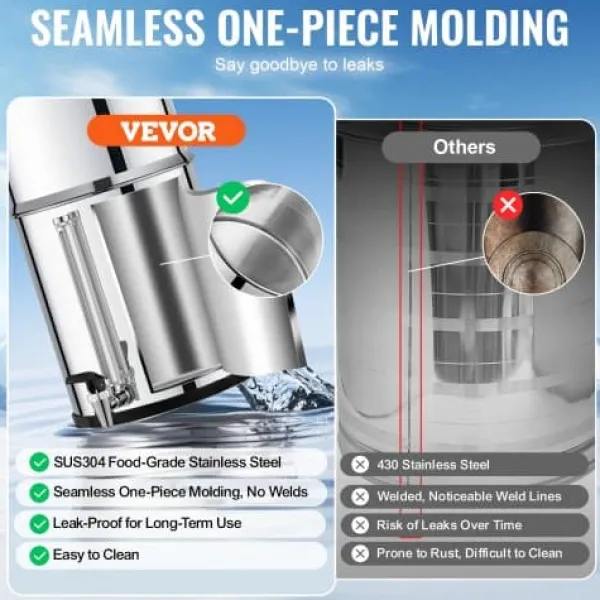 Vattenfiltersystem, 28.5x49.5 cm, rostfritt stål