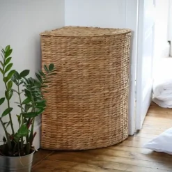 Tvättutrustning-Vattenhyacint hörntvättkorg - H66 cm