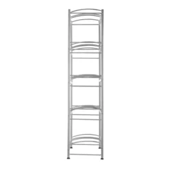 Vattenkylare-Vattenkannahållare 5-lager, Dubbelrad för 10 flaskor, Silvergrå Plastställ med Stödsystem