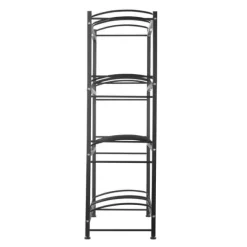 Vattenkannahållare 4-våningar, Dubbelrad Flaskställ för 8 Flaskor, Svart, Stabil Konstruktion, Platsbesparande Design