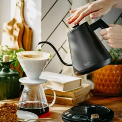 Vattenkokare med lång pip LED-display och temperaturkontroll 1,0L