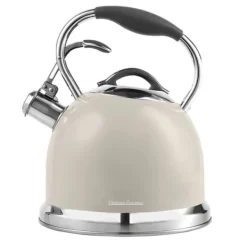 Vattenkokare med visselpipa 2,4 L Vintage Cuisine Cream