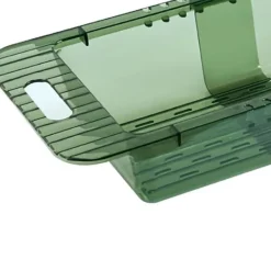 Durkslag & Silar-Över-The-Shin-sil Infällbar Design Transparent Snabbdränering Hållbar PET-Disksil Transparent Grön Sil med Infällbar Design