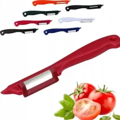 VERTIKAL FRUKT- OCH GRÖNTSKARSSKALA BLAD AV ROSTFRITT STÅL SKRAPA