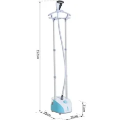 Ångpressar-Vertikalt strykssystem, 30 g/min ångutsläpp, 2 L vattentank