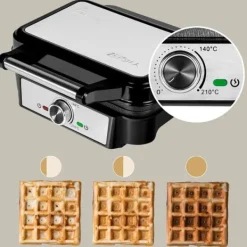 Våffeljärn-Våffeljärn - ZEEGMA - Gofree Chef - 1200 W - Non-stick beläggning - 2 våfflor