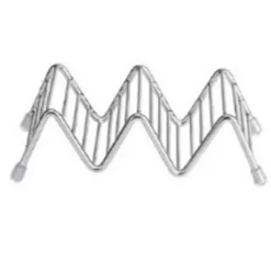 V-formad tacohållare i rostfritt stål för majs- och vårrullar - 2-3 galler - 6,3x13,5x4,5 cm