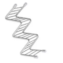 V-formad tacohållare i rostfritt stål för majs- och vårrullar - 2-3 galler - 6,3x13,5x4,5 cm