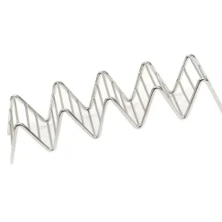 V-formad tacohållare i rostfritt stål - 4-5 galler - Matställ för hemmakök - 6,3x22,5x4,5 cm/2,5x8,9x1,8in