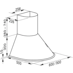 Köksfläktar-Väggmonterad fläkt - KAISER - A 9423 BE - 90 cm - 910 m³/h - 3 hastigheter - Svart Belle Époque