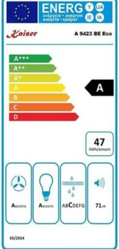 Köksfläktar-Väggmonterad fläkt - KAISER - A 9423 BE - 90 cm - 910 m³/h - 3 hastigheter - Svart Belle Époque