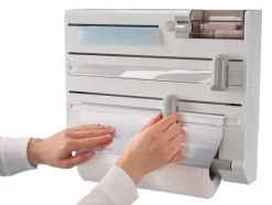 Väggmonterad 5-i-1 Kökshållare – För plastfolie & hushållspappers