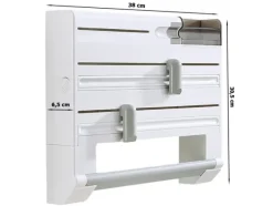 Väggmonterad 5-i-1 Kökshållare – För plastfolie & hushållspappers