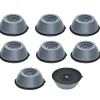 Vibrationsdämpande fötter till tvättmaskin/torktumlare Grå 8-pack