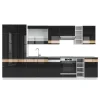 Monteringsfärdiga Kök & Pentryn-Vicco Fame-Line kök, Blank svart ek/vit, 355 cm