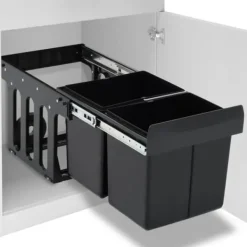 vidaXL Avtagbar kökskärl Soft Close 36 L