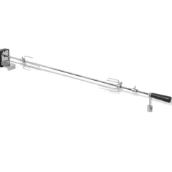 vidaXL BBQ-grillspett med motor stål 1200 mm - Grillugnar & ugnar med roterande stekspett