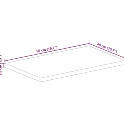vidaXL Bordsskiva 50x40x3,8 cm rektangulär massivt mango-trä