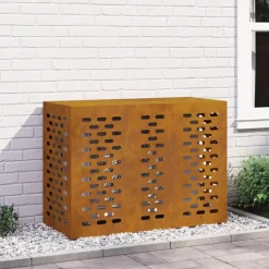 vidaXL Luftkonditionering-Corten stål Väderbeständigt stål 110 x 50 x 80 cm Hållbar
