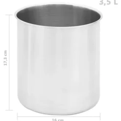 vidaXL Såsbehållare-Dressingbehållare rostfritt stål 3,5 L - Såsbehållare
