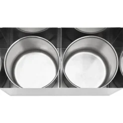 vidaXL Såsbehållare-Dressingbehållare rostfritt stål 2 x 3,5 L - Såsbehållare