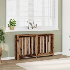 vidaXL Värmeelement-Elementskydd åldrat trä 149x20x82 cm konstruerat trä