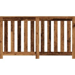 vidaXL Värmeelement-Elementskydd åldrat trä 149x20x82 cm konstruerat trä