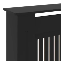 vidaXL Värmeelement-Elementskydd MDF svart 205 cm - Tillbehör till värmeelement