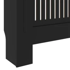vidaXL Värmeelement-Elementskydd MDF svart 205 cm - Tillbehör till värmeelement