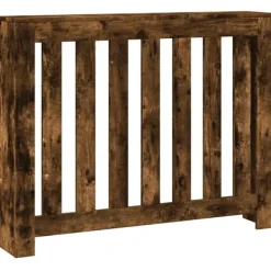 vidaXL Värmeelement-Elementskydd rökfärgad ek 104x20x82 cm konstruerat trä