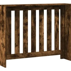 vidaXL Värmeelement-Elementskydd rökfärgad ek 104x20x82 cm konstruerat trä