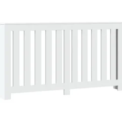 vidaXL Värmeelement-Elementskydd vit 149x20x82 cm konstruerat trä