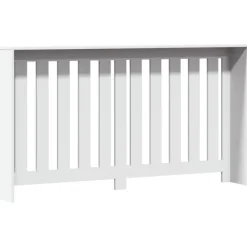 vidaXL Värmeelement-Elementskydd vit 149x20x82 cm konstruerat trä