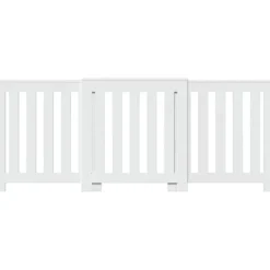 vidaXL Värmeelement-Elementskydd vit 205x21,5x83,5 cm konstruerat trä