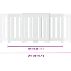 vidaXL Värmeelement-Elementskydd vit 205x21,5x83,5 cm konstruerat trä