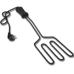 vidaXL Dryckvärmare-Elgrill 1500W, Rostfritt Stål med Isolerat Svart Handtag, BBQ Tändare, Stor Yta 41179